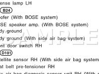 Body No. 2 Harness Diagram for 2001 Nissan Maxima  3.0 V6 GAS