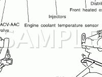 Engine Control Components Diagram for 2003 Nissan Frontier  2.4 L4 GAS
