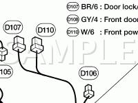 Front Door Harness Diagram for 2003 Nissan Frontier  2.4 L4 GAS