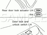 Power Door Lock Diagram for 2003 Nissan Pathfinder  3.5 V6 GAS