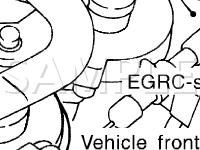 Engine Compartment Diagram for 2003 Nissan Xterra  3.3 V6 GAS