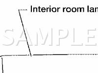 Interior Room Lamp Component Parts & Harness Connector Location Diagram for 2004 Nissan Maxima  3.5 V6 GAS