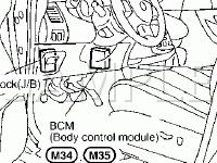 Interior Room Lamp Diagram for 2004 Nissan Murano  3.5 V6 GAS
