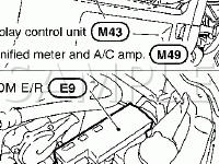 Component Parts And Harness Connector Locations Diagram for 2004 Nissan Murano  3.5 V6 GAS