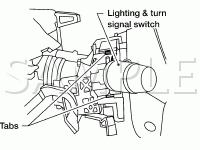 Steering Column Component Location Diagram for 2005 Nissan Armada LE 5.6 V8 GAS