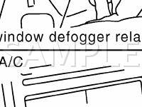 Window Defogger Diagram for 2005 Nissan X-TRAIL XE 2.5 L4 GAS
