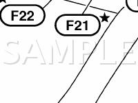 Engine Compartment Connectors Diagram for 2005 Nissan X-TRAIL LE 2.5 L4 GAS