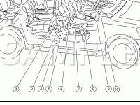 Safety Restraint Components Diagram for 2007 Nissan Armada LE 5.6 V8 FLEX