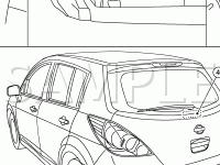 Wiper/Washer Components Diagram for 2007 Nissan Versa SL 1.8 L4 GAS