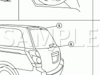 Rear Washer Components Diagram for 2008 Nissan Quest  3.5 V6 GAS