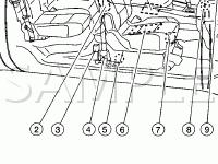 Safety Restraint Components Diagram for 2008 Nissan Titan PRO-4X 5.6 V8 FLEX