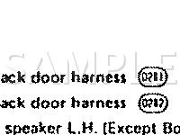 Body Harness (Passenger Compartment) Diagram for 1991 Nissan 300ZX 2+2 3.0 V6 GAS