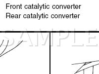 Exhaust System Components Diagram for 2001 Subaru Impreza  2.2 H4 GAS