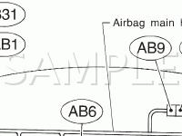 Airbag Components Diagram for 2001 Subaru Impreza  2.2 H4 GAS
