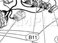 Engine Compartment Bulkhead Wiring Harness Components Diagram for 2001 Subaru Impreza Outback 2.2 H4 GAS
