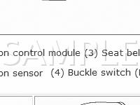 Safety Restraint Components Diagram for 2007 Subaru Impreza Outback Sport 2.5 H4 GAS