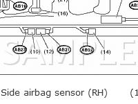 Safety Restraint Components Diagram for 2007 Subaru Outback 2.5I Basic 2.5 H4 GAS