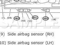 Safety Restraint Components Diagram for 2008 Subaru Tribeca  3.6 H6 GAS