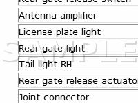 Rear Body         Diagram for 2008 Subaru Tribeca Limited 3.6 H6 GAS