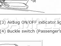 Safety Restraint Components Diagram for 2008 Subaru Outback  2.5 H4 GAS