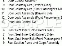 Body Components Diagram for 2008 Scion TC  2.4 L4 GAS