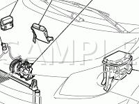 Engine Compartment Diagram for 2008 Scion XD  1.8 L4 GAS