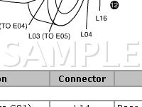 Floor Harness Diagram for 2001 Suzuki Grand Vitara  2.5 V6 GAS