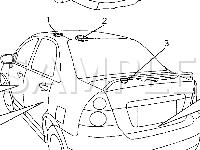 Interior Light System Location Diagram for 2002 Suzuki Aerio SX 2.0 L4 GAS