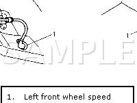 Front Wheel Speed Sensor Components Diagram for 2002 Suzuki Grand Vitara XL-7 2.7 V6 GAS