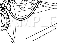 Rear Wheel Speed Sensor Components Location Diagram for 2003 Suzuki Aerio  2.0 L4 GAS
