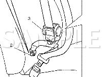 Front Seat Belt Components Diagram for 2003 Suzuki Aerio  2.0 L4 GAS