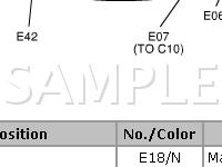 Main Harness Diagram for 2003 Suzuki Aerio SX 2.0 L4 GAS