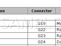 Instrument Panel Harness; Airbag Harness Diagram for 2003 Suzuki Grand Vitara XL-7 2.7 V6 GAS