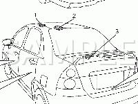 Lighting Components Diagram for 2004 Suzuki Aerio  2.3 L4 GAS
