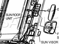 Roof Wire Harness Diagram for 2004 Suzuki Verona  2.5 L6 GAS