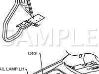 Luggage Compartment Components Diagram for 2004 Suzuki Verona  2.5 L6 GAS