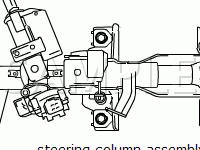 Steering Column Components Diagram for 2007 Suzuki Grand Vitara Luxury 2.7 V6 GAS
