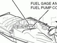 Fuel Gage Component Location Diagram for 2002 Isuzu Axiom  3.5 V6 GAS