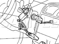 Shift Lock Components Diagram for 2001 Toyota Avalon  3.0 V6 GAS