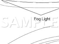 Fog Light Components Diagram for 2001 Toyota Avalon  3.0 V6 GAS