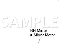 Power Mirror Control Components Diagram for 2001 Toyota Camry  2.2 L4 CNG