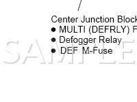 Defogger System Components Diagram for 2001 Toyota Celica GTS 1.8 L4 GAS