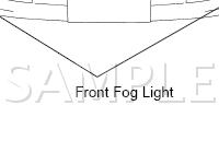 Fog Light Components Diagram for 2001 Toyota Land Cruiser  4.7 V8 GAS
