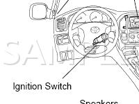 Audio System Diagram for 2001 Toyota Land Cruiser  4.7 V8 GAS