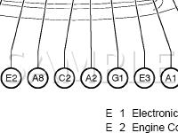 Engine Compartment Diagram for 2001 Toyota Sequoia  4.7 V8 GAS