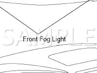 Fog Light Components Diagram for 2001 Toyota Sienna  3.0 V6 GAS