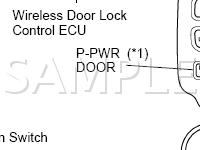 Wireless Door Lock Control Components Diagram for 2001 Toyota Sienna  3.0 V6 GAS