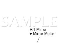 Power Mirror Control Components Diagram for 2001 Toyota Solara  3.0 V6 GAS