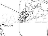Power Window Control Components Diagram for 2002 Toyota 4runner  3.4 V6 GAS