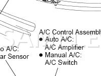 Air Conditioning Components Diagram for 2002 Toyota Avalon XL 3.0 V6 GAS